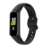 Coverzone Samsung Galaxy Fit2 İle Uyumlu Bileklik Kayışı Termoplastik Kordon CordFit Siyah