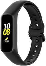 Coverzone Samsung Galaxy Fit2 İle Uyumlu Bileklik Kayışı Termoplastik Kordon CordFit Siyah