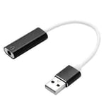 Coverzone USB den Mikrofonlu Kulaklık Çevirici (USB To 3.5 mm Jack) Playstation Uyumlu Bilgisayar Ses Kartı Kablosu 3.5 mm Jack (Dişi) Girişli Ses Adaptörü 7.1 Dönüştürücü PS3 PS4 PS5 Uyumlu (Beyaz)