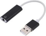 Coverzone USB den Mikrofonlu Kulaklık Çevirici (USB To 3.5 mm Jack) Playstation Uyumlu Bilgisayar Ses Kartı Kablosu 3.5 mm Jack (Dişi) Girişli Ses Adaptörü 7.1 Dönüştürücü PS3 PS4 PS5 Uyumlu (Beyaz)