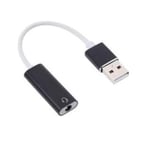 Coverzone USB den Mikrofonlu Kulaklık Çevirici (USB To 3.5 mm Jack) Playstation Uyumlu Bilgisayar Ses Kartı Kablosu 3.5 mm Jack (Dişi) Girişli Ses Adaptörü 7.1 Dönüştürücü PS3 PS4 PS5 Uyumlu (Beyaz)