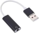 Coverzone USB den Mikrofonlu Kulaklık Çevirici (USB To 3.5 mm Jack) Playstation Uyumlu Bilgisayar Ses Kartı Kablosu 3.5 mm Jack (Dişi) Girişli Ses Adaptörü 7.1 Dönüştürücü PS3 PS4 PS5 Uyumlu (Beyaz)