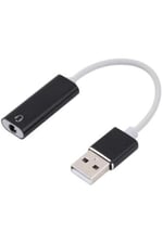 Coverzone USB den Mikrofonlu Kulaklık Çevirici (USB To 3.5 mm Jack) Playstation Uyumlu Bilgisayar Ses Kartı Kablosu 3.5 mm Jack (Dişi) Girişli Ses Adaptörü 7.1 Dönüştürücü PS3 PS4 PS5 Uyumlu (Beyaz)
