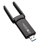 Coverzone Wireless Adaptör Wifi Ağ Kartı Masaüstü Bilgisayar Pc ile Uyumlu 2,4G 5G Destekler 1300Mbps Usb 3.0 Dual Band Usb Adapter 2,4Ghz-5,82Ghz AC1300