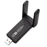Coverzone Wireless Adaptör Wifi Ağ Kartı Masaüstü Bilgisayar Pc ile Uyumlu 2,4G 5G Destekler 1300Mbps Usb 3.0 Dual Band Usb Adapter 2,4Ghz-5,82Ghz AC1300