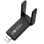 Coverzone Wireless Adaptör Wifi Ağ Kartı Masaüstü Bilgisayar Pc ile Uyumlu 2,4G 5G Destekler 1300Mbps Usb 3.0 Dual Band Usb Adapter 2,4Ghz-5,82Ghz AC1300