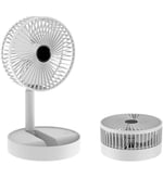 Coverzone Yüksekliği Ayarlanabilir 31cm - 37 cm Taşınabilir Masaüstü Mini USB Fan Şarj Edilebilir Telefon Tutuculu 3 Kademeli Vantilatör Soğutucu Mini Fan (FS-21 - Beyaz)