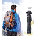 coverzone Zomei Q111 Kamera Tripodu Cep Telefonu Tutuculu + Uzaktan Kumanda, Alüminyum Alaşım Hafif Kamera Ayaklı Tripod 3 Yönlü Döner Başlık Hızlı Değiştirme Plakası ve Çanta 47 – 140 cm Siyah Renk