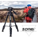 coverzone Zomei Q111 Kamera Tripodu Cep Telefonu Tutuculu + Uzaktan Kumanda, Alüminyum Alaşım Hafif Kamera Ayaklı Tripod 3 Yönlü Döner Başlık Hızlı Değiştirme Plakası ve Çanta 47 – 140 cm Siyah Renk