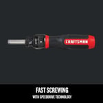 CRAFTSMAN CMHT68129 15 PC SpeedDrive Mandallı Tornavida, Kırmızı, Siyah, Gümüş