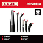 CRAFTSMAN CMXZVBE38668 1-1/4 inç. 6 Parça Islak/Kuru Vakum Mikro Temizleme Ek Kiti, Siyah - Seçenekler: Car Cleaning Kit, Micro-Cleaning Kit