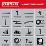 CRAFTSMAN CMXZVBE38668 1-1/4 inç. 6 Parça Islak/Kuru Vakum Mikro Temizleme Ek Kiti, Siyah - Seçenekler: Car Cleaning Kit, Micro-Cleaning Kit