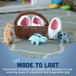Cre8tive Minds Bebek Dinozorları Sepeti, Peluş Bebekler, Yumuşak Dinozor Bebek Seti, Her Yaş için 7 Parça Set, Çok Renkli (MTC-1017)