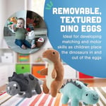 Cre8tive Minds Bebek Dinozorları Sepeti, Peluş Bebekler, Yumuşak Dinozor Bebek Seti, Her Yaş için 7 Parça Set, Çok Renkli (MTC-1017)