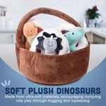 Cre8tive Minds Bebek Dinozorları Sepeti, Peluş Bebekler, Yumuşak Dinozor Bebek Seti, Her Yaş için 7 Parça Set, Çok Renkli (MTC-1017)