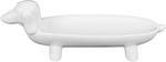 Creative CO-OP Ceramic Dog Dish, White