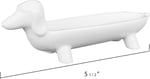 Creative CO-OP Ceramic Dog Dish, White