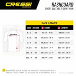 Cressi Erkek Rash Guard Kısa Kollu T-Shirt - Seçenekler: XS/1 (46), S/2 (48), M/3 (50), L/4 (52), 54 (XL/5)