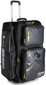Cressi Moby Trolley Bag - Spor ve Seyahat için İdeal Sağlam ve Geniş Tekerlekli Çanta, Siyah/Sarı, Unisex