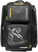 Cressi Moby Trolley Bag - Spor ve Seyahat için İdeal Sağlam ve Geniş Tekerlekli Çanta, Siyah/Sarı, Unisex