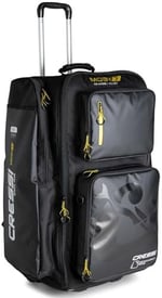 Cressi Moby Trolley Bag - Spor ve Seyahat için İdeal Sağlam ve Geniş Tekerlekli Çanta, Siyah/Sarı, Unisex