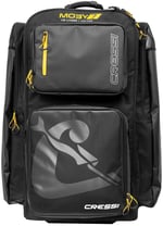 Cressi Moby Trolley Bag - Spor ve Seyahat için İdeal Sağlam ve Geniş Tekerlekli Çanta, Siyah/Sarı, Unisex