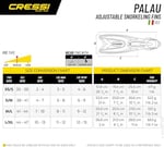 Cressi Palau Saf Fins yüzme ve şnorkel için ayarlanabilir kısa palet - Seçenekler: XS/S (35/38), S/M (38/41), L/XL (44/47)