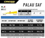 Cressi Palau Saf Fins yüzme ve şnorkel için ayarlanabilir kısa palet - Seçenekler: M/L-41/44, L-XL
