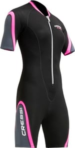Cressi Playa Lady Shorty Wetsuit 2,5 mm Kısa Yüksek Streç Neopren Dalış Elbisesi 2,5 mm, Kadın