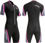 Cressi Playa Lady Shorty Wetsuit 2,5 mm Kısa Yüksek Streç Neopren Dalış Elbisesi 2,5 mm, Kadın