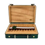 Croco Desen Seyahat Puro Kutusu Humidor İçi Sedir Yeşil 18's