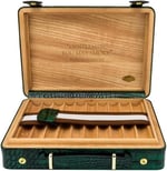 Croco Desen Seyahat Puro Kutusu Humidor İçi Sedir Yeşil 18's