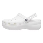 Crocs Kadın Classic Platform Clog W Terlik, White, 37-38 EU