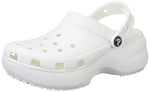Crocs Kadın Classic Platform Clog W Terlik, White, 39-40 EU