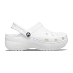 Crocs Kadın Classic Platform Clog W Terlik, White, 38-39 EU