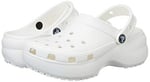 Crocs Kadın Classic Platform Clog W Terlik, White, 39-40 EU