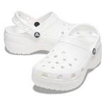 Crocs Kadın Classic Platform Clog W Terlik, White, 37-38 EU