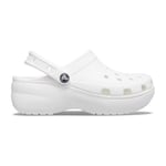 Crocs Kadın Classic Platform Clog W Terlik, White, 37-38 EU
