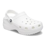 Crocs Kadın Classic Platform Clog W Terlik, White, 38-39 EU