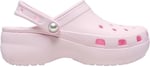 Crocs Kadın Classic Platform Pearl Terlik - Pembe