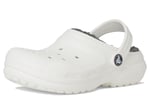 Crocs Üniseks Çocuk Klasik Astarlı Terlik K, Beyaz Gri, 43 EU