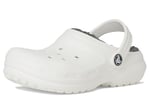 Crocs Üniseks Çocuk Klasik Astarlı Terlik K, Beyaz Gri, 43 EU