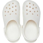 Crocs Unisex Men's and Women's Classic Sparkly Clog | Metallic and Glitter Shoes, White, 7 US