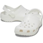 Crocs Unisex Men's and Women's Classic Sparkly Clog | Metallic and Glitter Shoes, White, 7 US