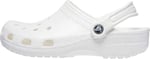 Crocs Unisex Men's and Women's Classic Sparkly Clog | Metallic and Glitter Shoes, White, 7 US