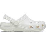 Crocs Unisex Men's and Women's Classic Sparkly Clog | Metallic and Glitter Shoes, White, 7 US