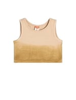 Crop Atlet Batik Desenli Yuvarlak Yaka Pamuklu