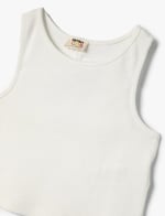 Crop Atlet Kolsuz Bol Dokulu Pamuklu