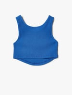 Crop Atlet Pul Payet Detaylı Dokulu