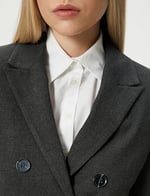 Crop Blazer Ceket Kruvaze Düğmeli